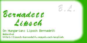 bernadett lipsch business card